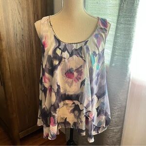 Jennifer Lopez Pink and Purple Asymmetrical Blouse